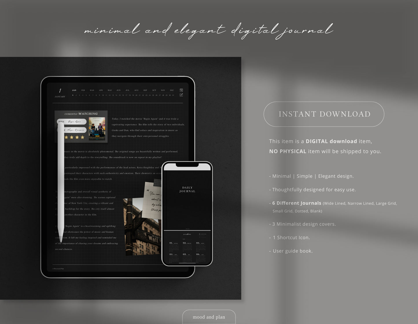 Digital Daily Journal | DARK MODE