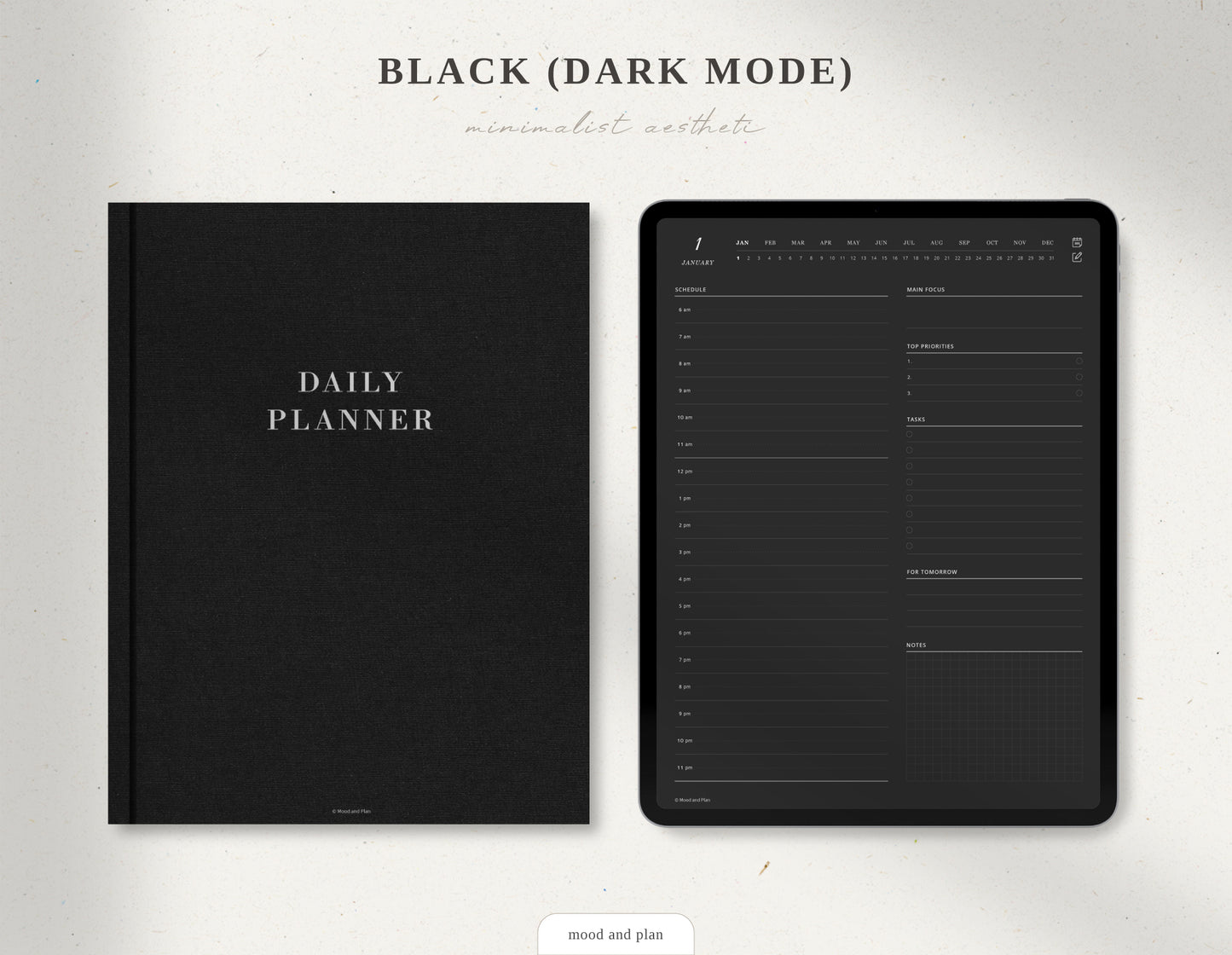 365 Day Undated Digital Planner | Portrait