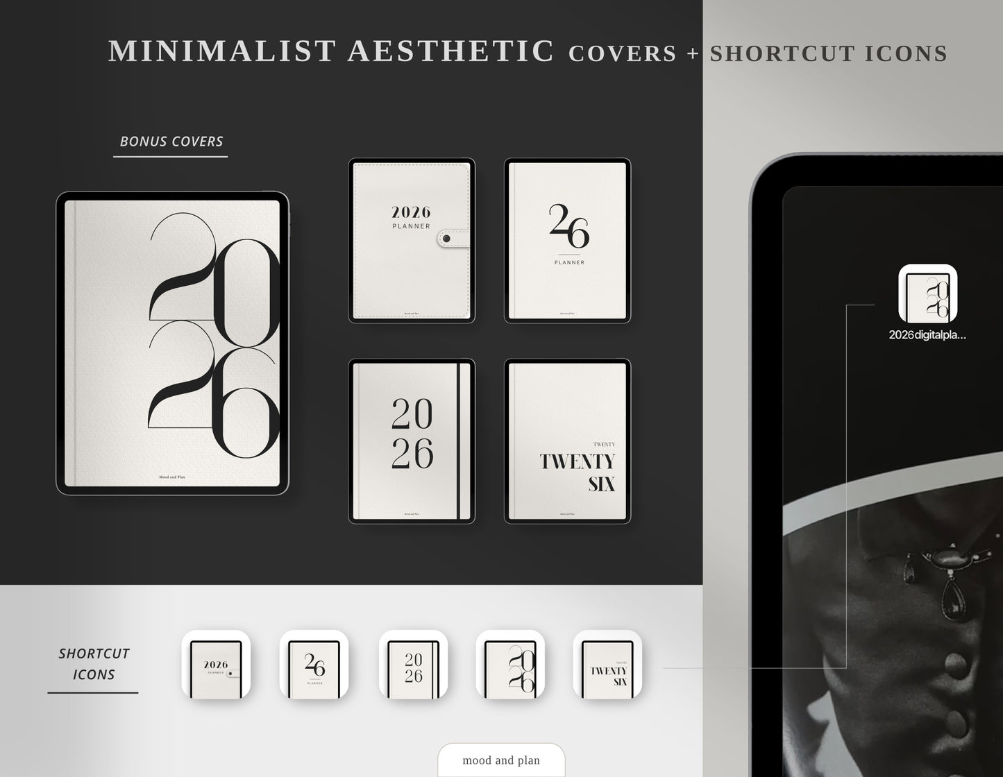 2025 2026 Portrait Digital Planner | Beige