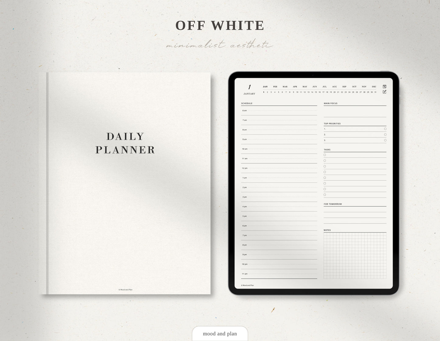365 Day Undated Digital Planner | Portrait