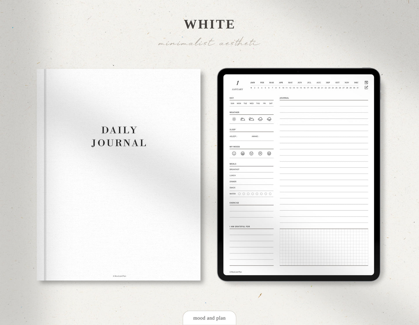 365 Day Undated Digital Journal | Portrait