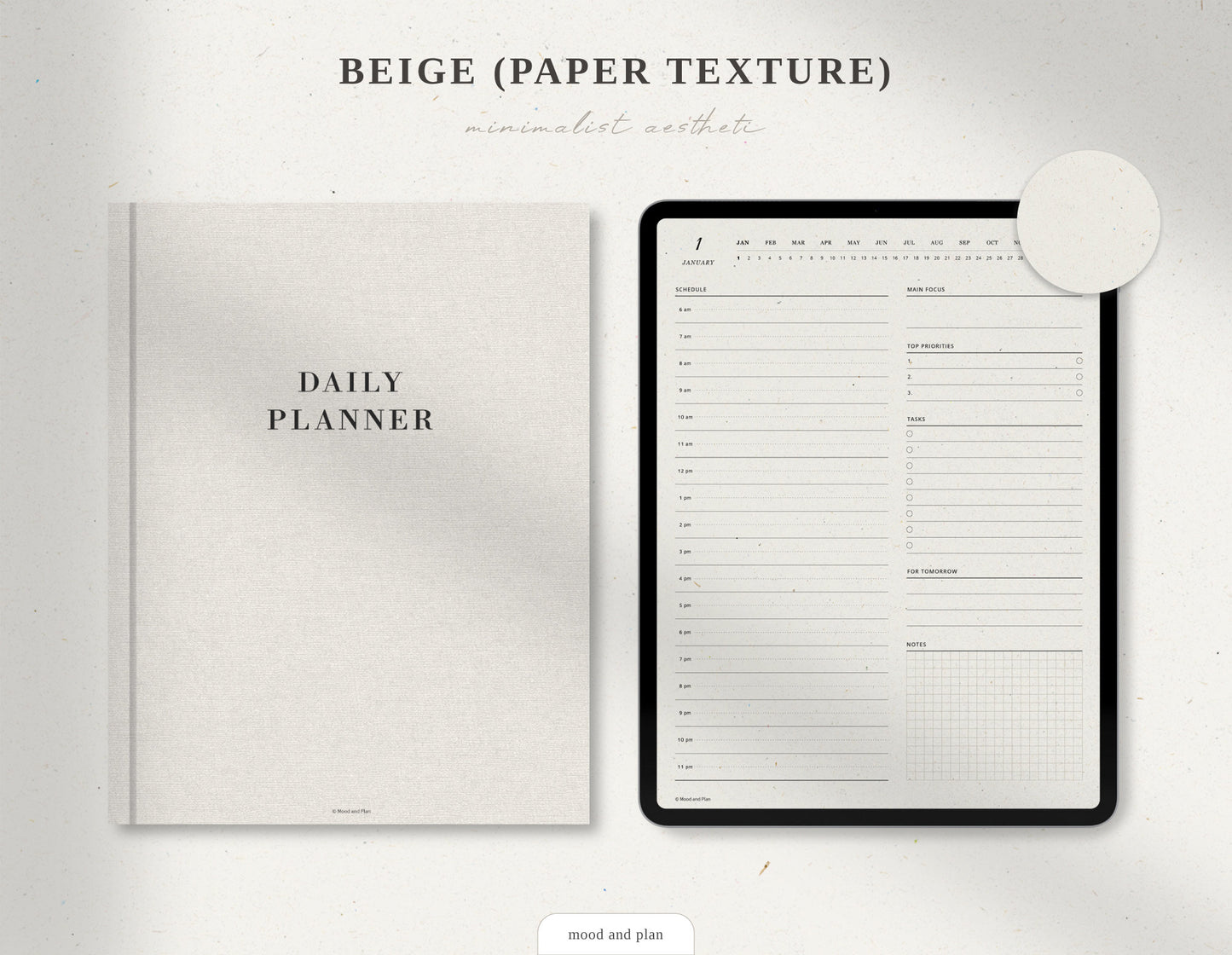 365 Day Undated Digital Planner | Portrait