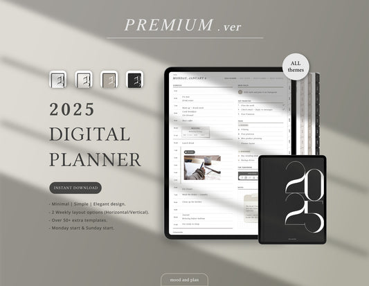 2025 Portrait Premium Digital Planner Bundle