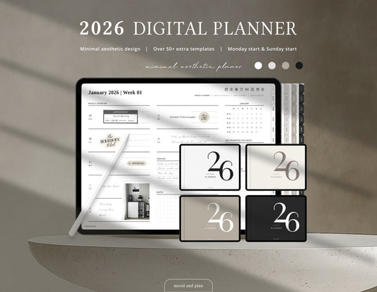 2026 Landscape Digital Planner Bundle | 4 Colors