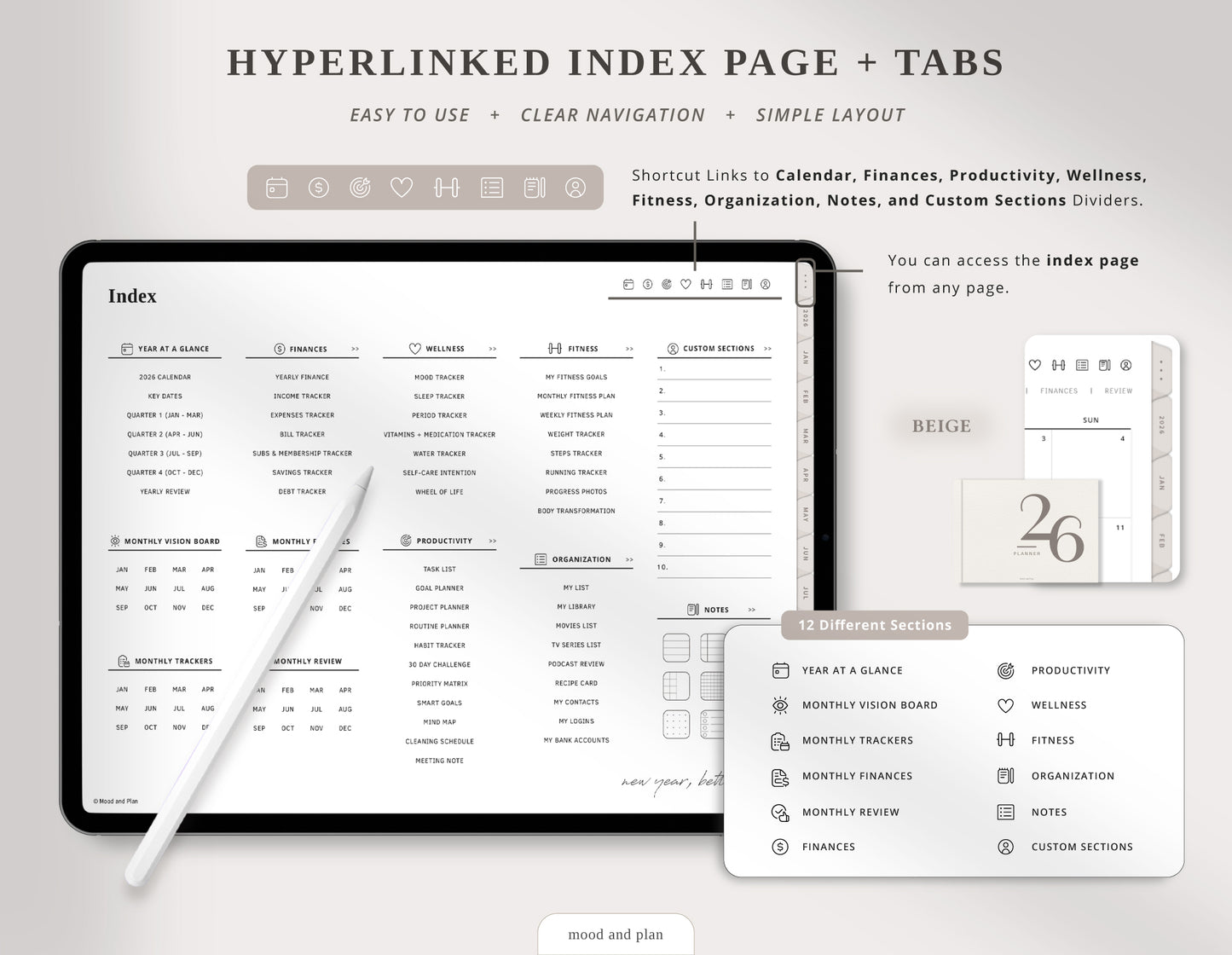 2026 Landscape Digital Planner | Beige