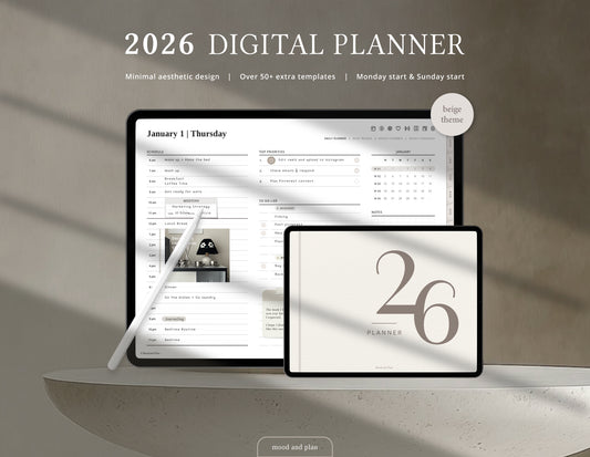 2026 Landscape Digital Planner | Beige