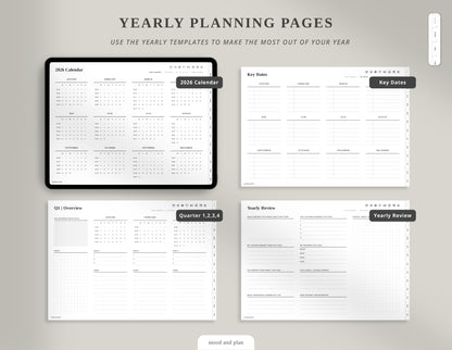 2026 Landscape Digital Planner Bundle | 4 Colors