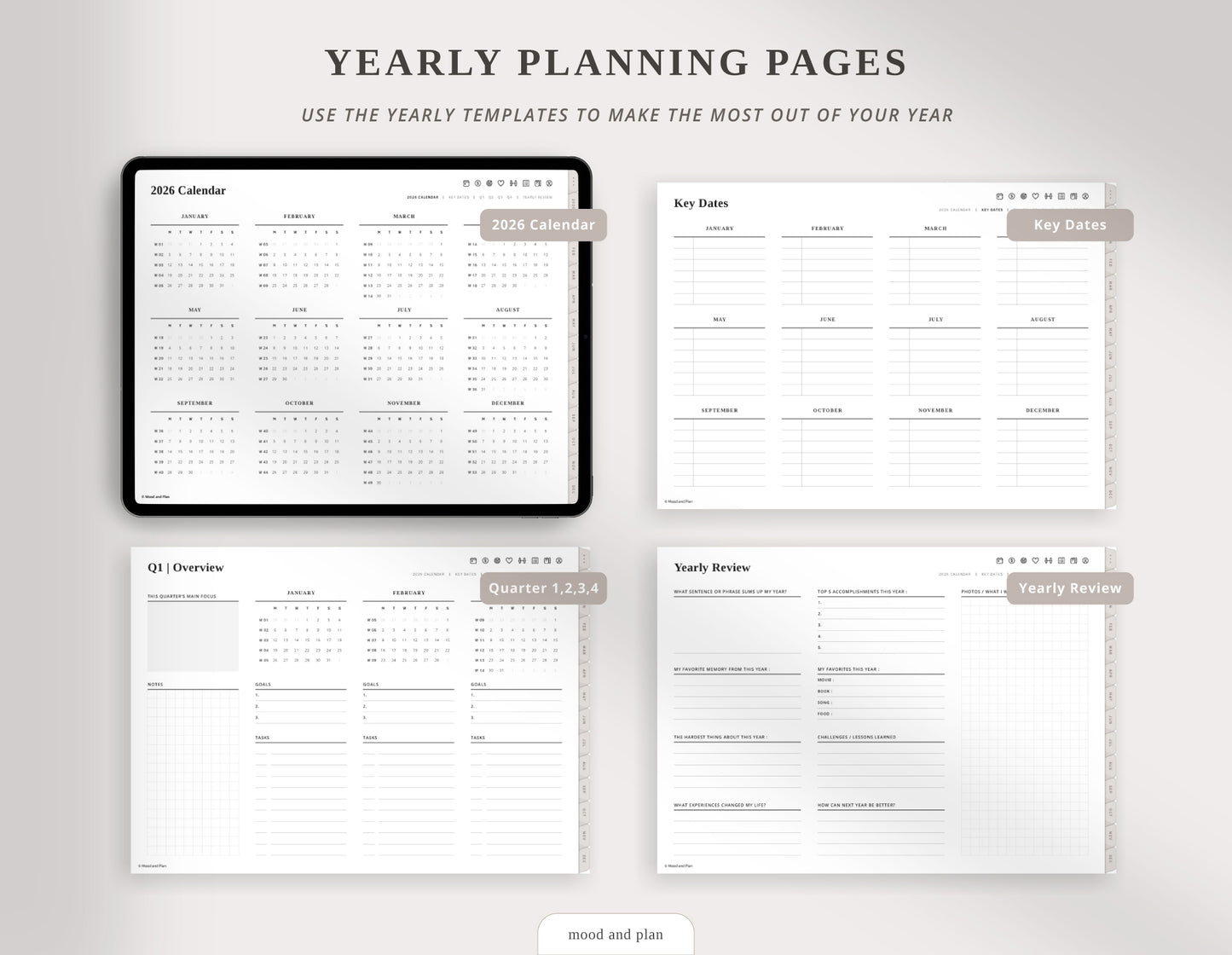 2026 Landscape Digital Planner | Beige