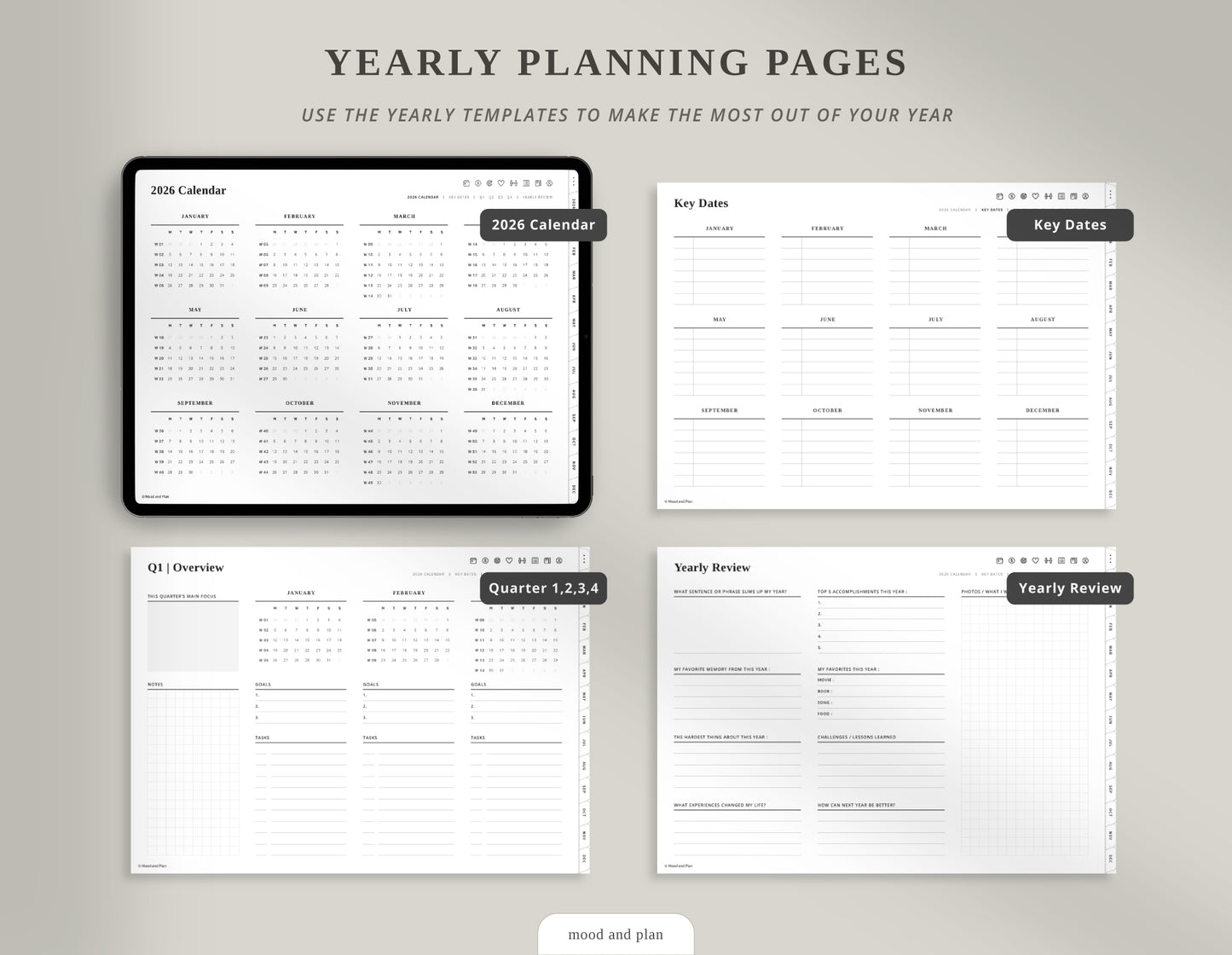 2026 Landscape Digital Planner | White