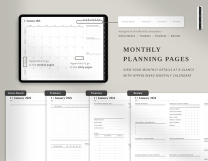 2026 Landscape Digital Planner Bundle | 4 Colors