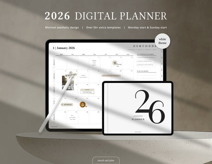 2026 Landscape Digital Planner | White