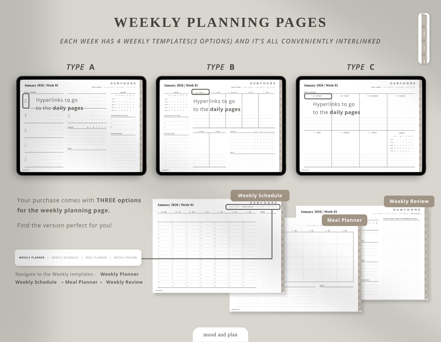 2026 Landscape Digital Planner Bundle | 4 Colors