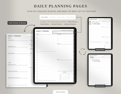 2026 Portrait Digital Planner | Black