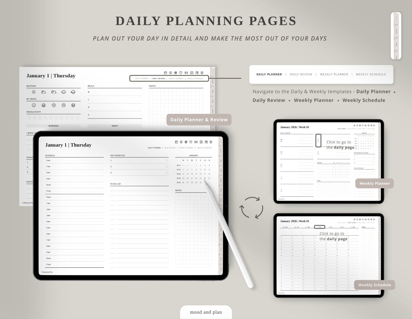 2026 Landscape Digital Planner Bundle | 4 Colors