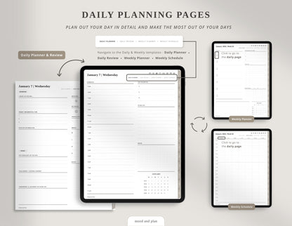 2026 Portrait Digital Planner | Brown