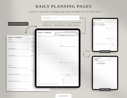 2026 Portrait Digital Planner | White