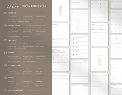 2026 Portrait Digital Planner | Brown