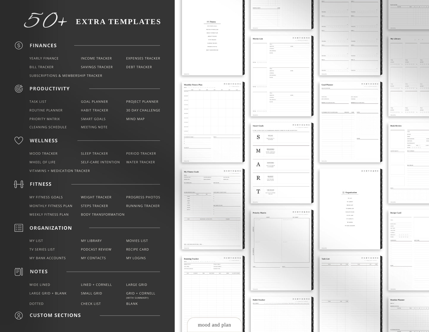 2025 2026 Portrait Premium Digital Planner Bundle