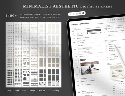 2025 2026 Portrait Digital Planner | Brown