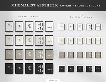 2026 Portrait Digital Planner Bundle | 4 Colors