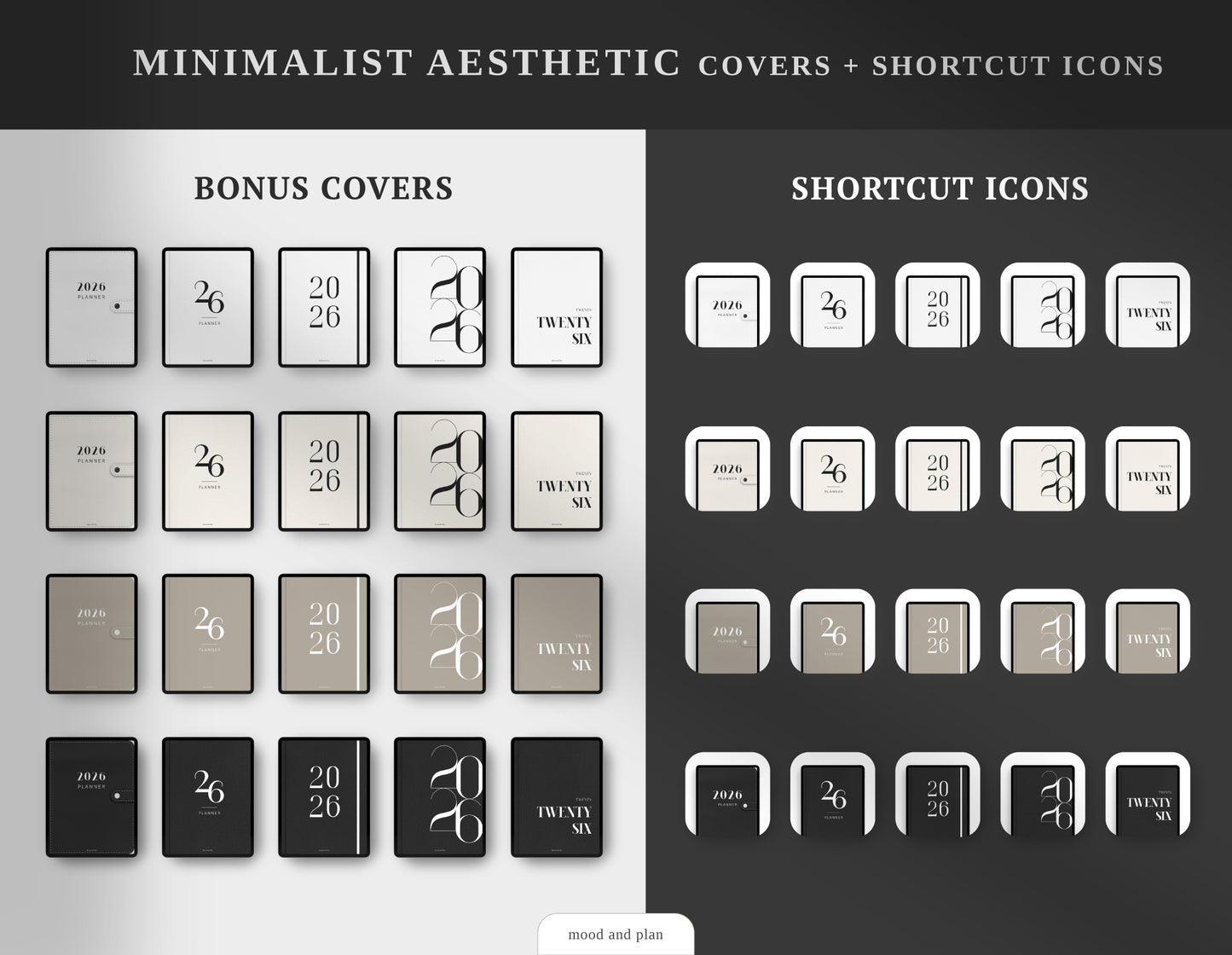 2025 2026 Portrait Premium Digital Planner Bundle