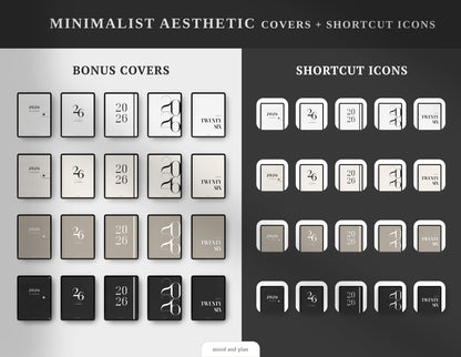 2025 2026 Portrait Premium Digital Planner Bundle