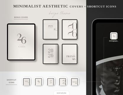 2026 Portrait Digital Planner | Beige