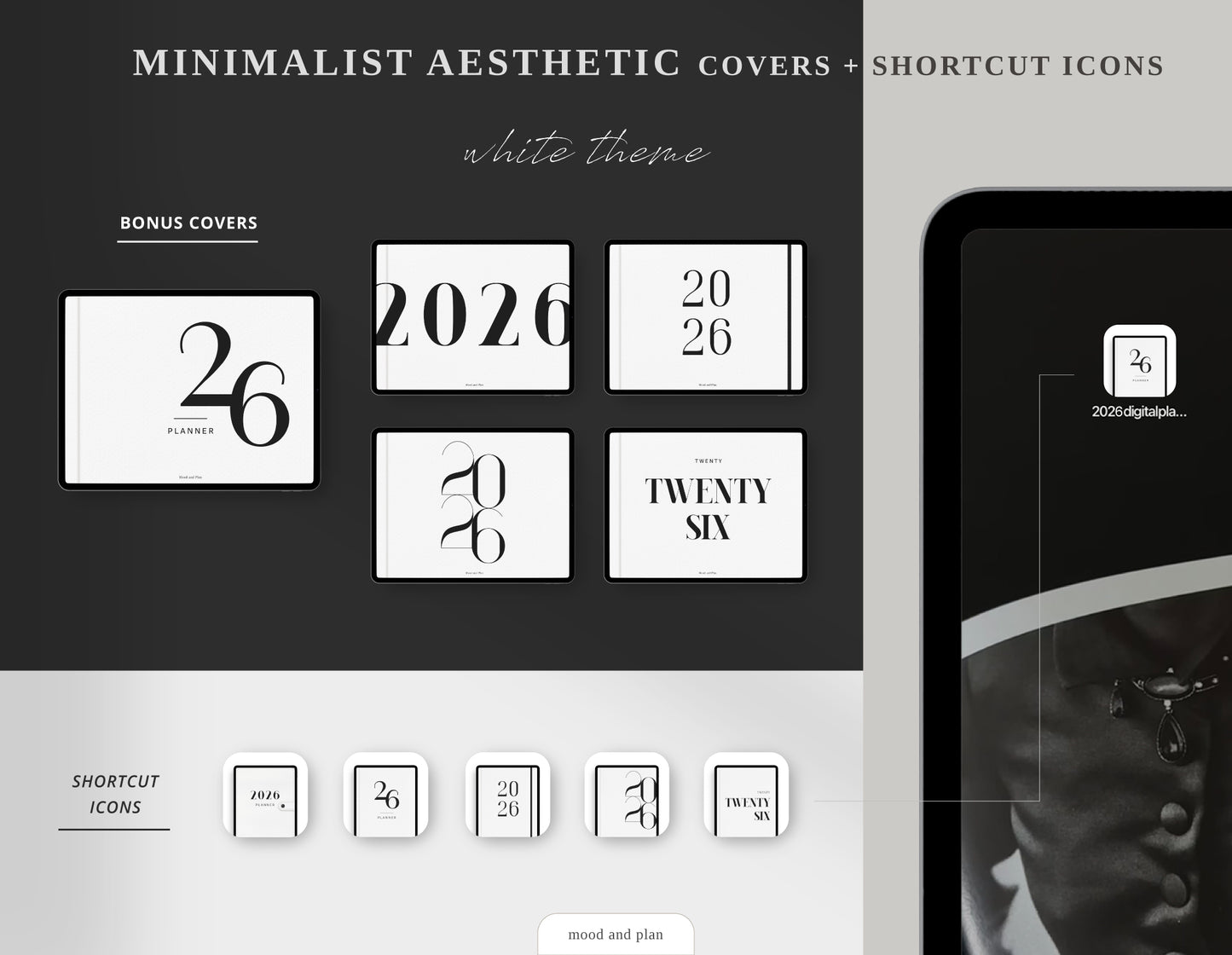2026 Landscape Digital Planner | White