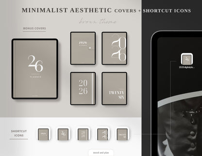 2026 Portrait Digital Planner | Brown