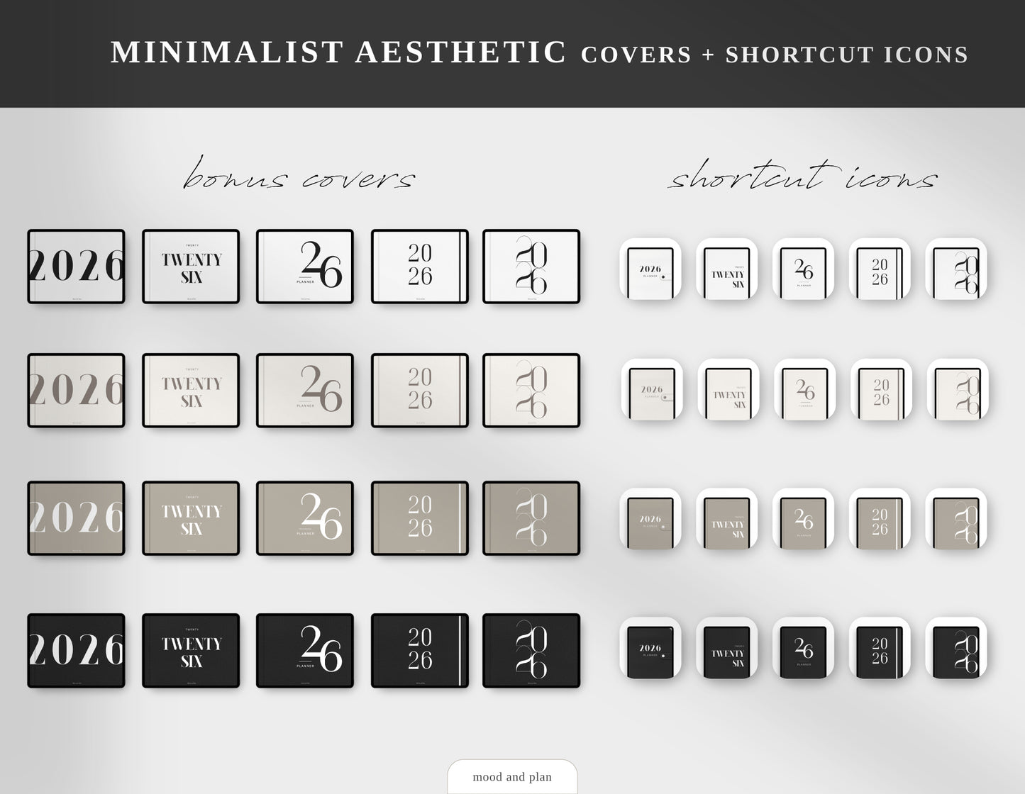 2026 Landscape Digital Planner Bundle | 4 Colors